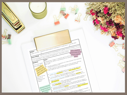 Cornell Notes Template and Sample for Exam Classes                                 