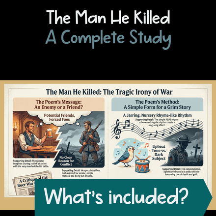 Complete Study Guide for The Man He Killed by Thomas Hardy