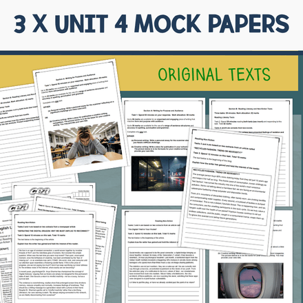 Unit 4 Complete Mock Papers x 3 (CCEA English Language)