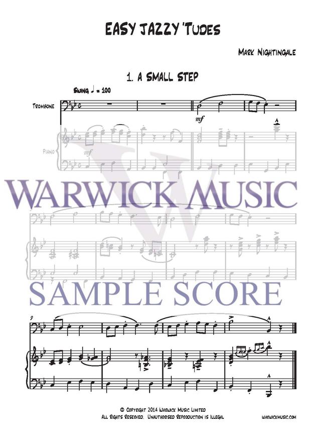 Nightingale: Easy Jazzy &#x27;Tudes - Piano Accompaniment for Trombone 