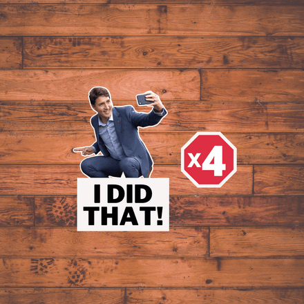 I Did That - 4 Medium Trudeau Stickers