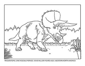 Triceratops coloring page