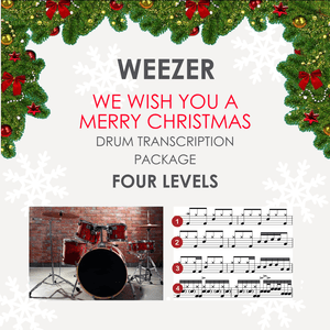 Weezer We Wish You A Merry Christmas Drum Chart/Transcription Package