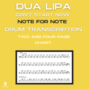 Dua Lipa - Don&#x27;t Start Now - Note for Note Drum Transcription