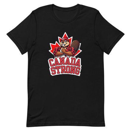 Unisex Staple T-Shirt: Canada Strong (Beaver Character B2)