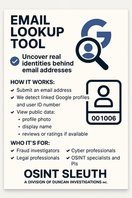 Google Account Investigation Service 