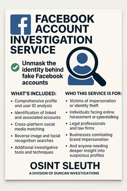 Facebook Account Investigation Service