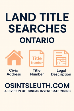 Land Title Searches in Ontario