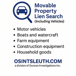 Personal Property Searches in New Brunswick, Newfoundland, Labrador, Nova Scotia, NWT and PEI
