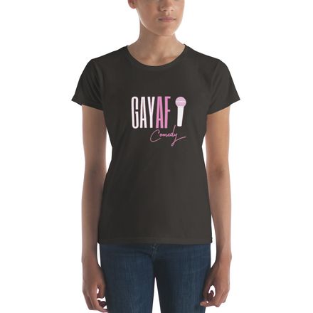 Fashion Fit Gay AF Comedy Logo T-shirt