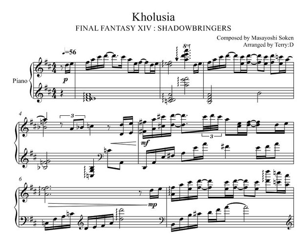 Final Fantasy XIV Piano Collection, Vol. 7 All in one Sheetmusic+MIDI