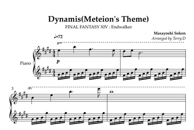 FFXIV Pianocollection Vol.10 All Sheetmusic + MIDI (Arr.by Terry:D)