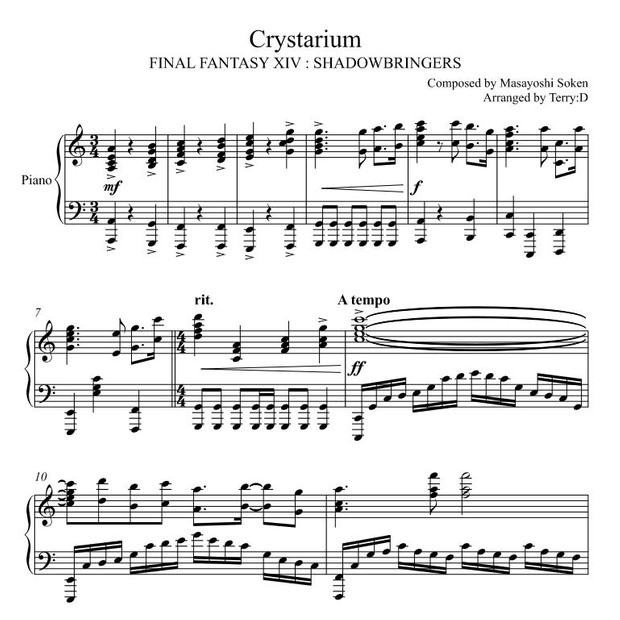 Final Fantasy XIV Piano Collection, Vol. 7 All in one Sheetmusic+MIDI