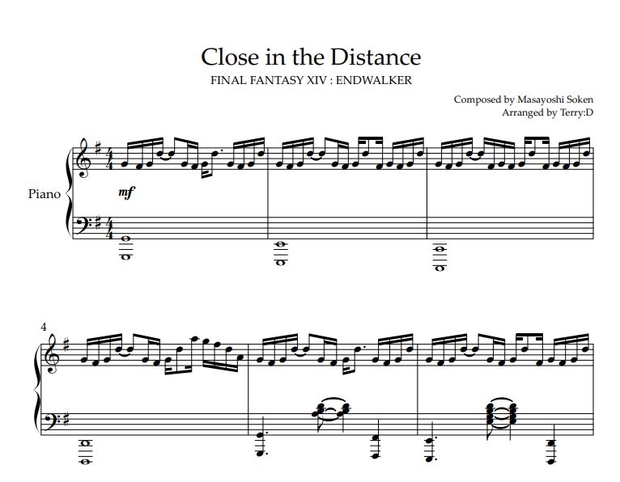 FFXIV Pianocollection Vol.10 All Sheetmusic + MIDI (Arr.by Terry:D)