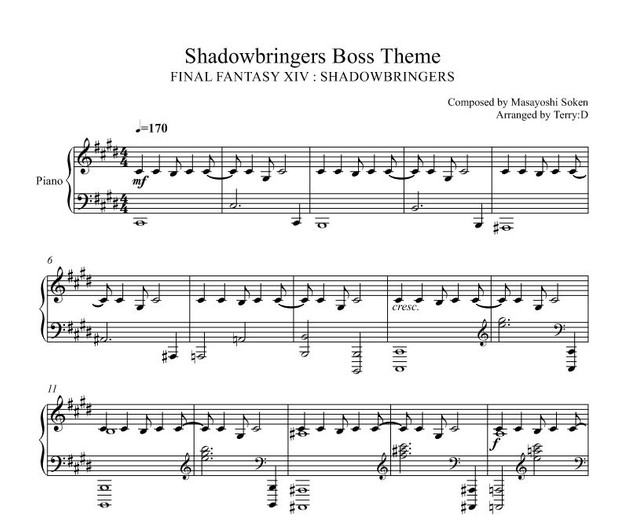 Final Fantasy XIV Piano Collection, Vol. 7 All in one Sheetmusic+MIDI