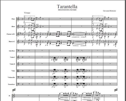 BOTTESINI | Tarantella | ORCHESTRA PARTS &amp; SCORE