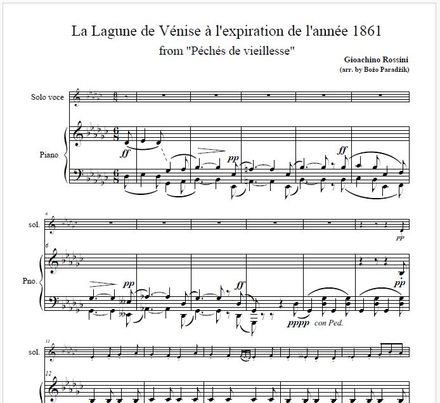 ROSSINI Lagune de Venise - DOUBLE BASS &amp; PIANO