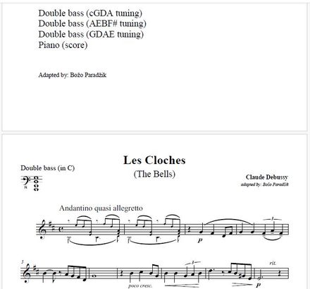 DEBUSSY Les Cloches - DOUBLE BASS &amp; PIANO