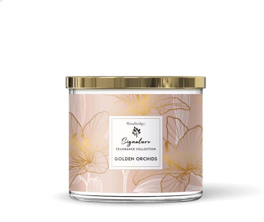 Woodbridge -3 Wick Candle in Glass with metal Lid - 410g