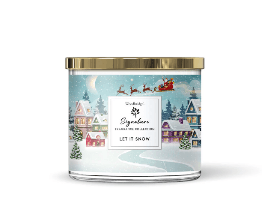Woodbridge -3 Wick Candle in Glass with metal Lid - 410g