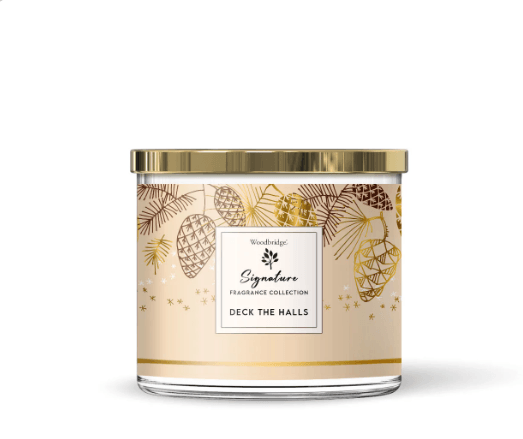 Woodbridge -3 Wick Candle in Glass with metal Lid - 410g