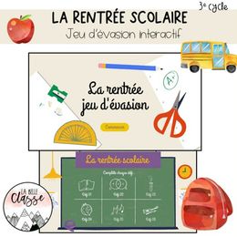 Jeu d&#x27;évasion : La rentrée scolaire