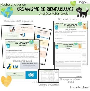 Recherche sur un organisme de bienfaisance