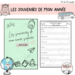 Les souvenirs de mon année
