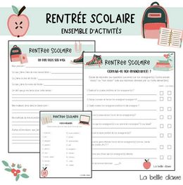 Rentrée : Ensemble d&#x27;activités