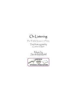 On Listening (Treble Voices)