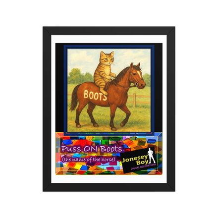 Puss on Boots Matte Paper Framed Poster