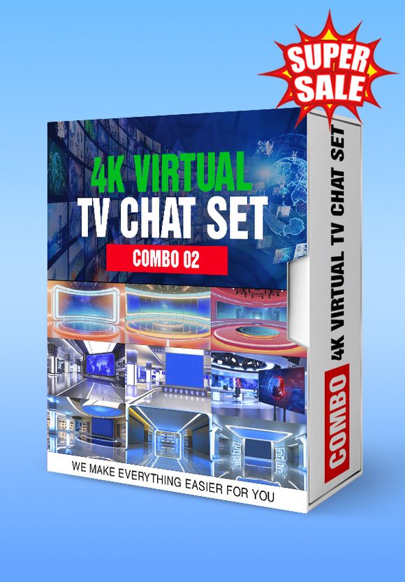 COMBO 02 - 4K Virtual Studio TV Chat Set Design