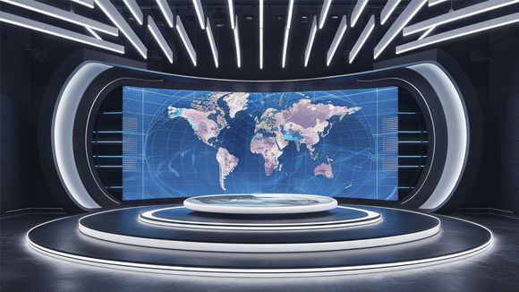3D Virtual Studio Set News Design 62
