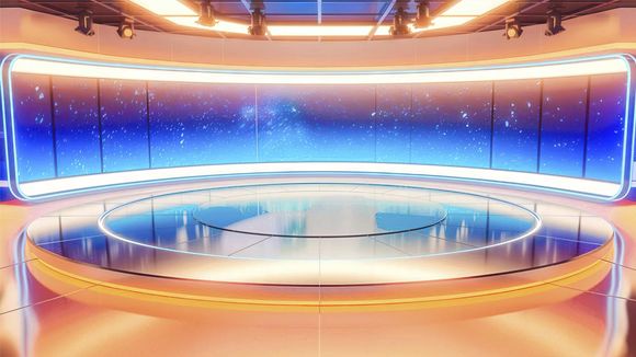 4K Virtual Studio TV Chat Set Design 01