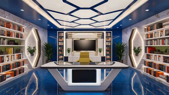3D Virtual Set - Boss Office 09