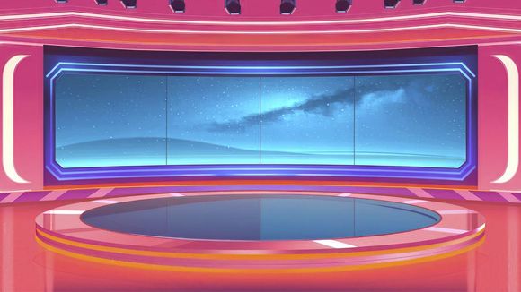 4K Virtual Studio TV Chat Set Design 05