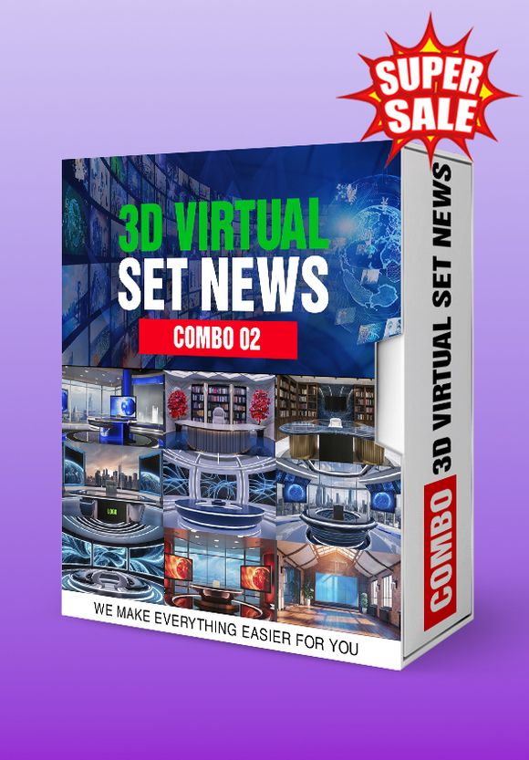 COMBO 02 - 3D Virtual Studio Set News Design