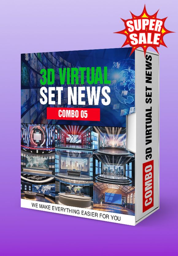 COMBO 05 - 3D Virtual Studio Set News Design