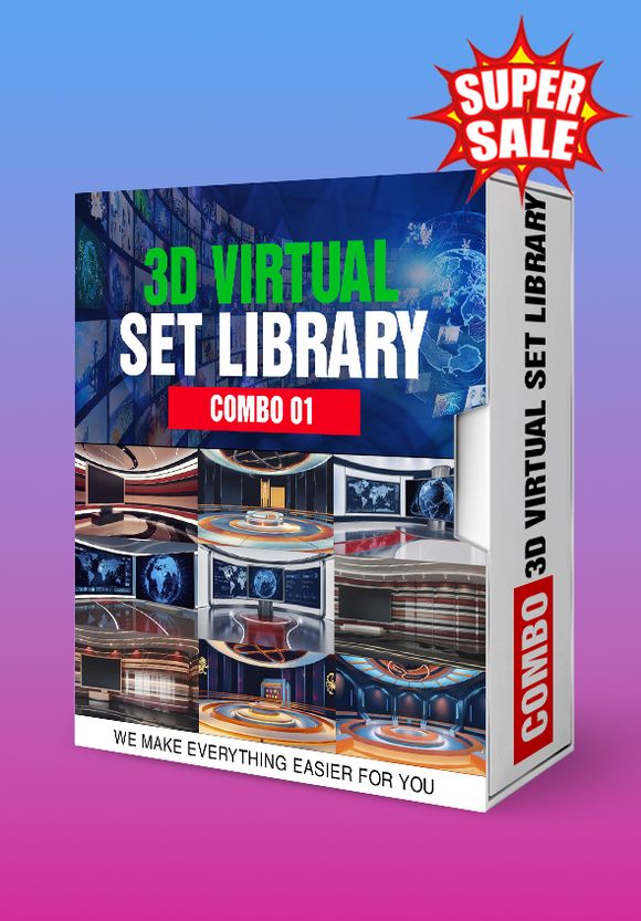 COMBO 01 - 3D Virtual Studio Set Library Design