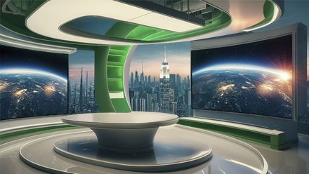 3D Virtual Studio Set News Design 65
