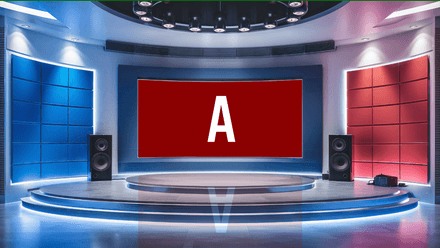 vMix 3D Virtual Studio Set News  Design 11