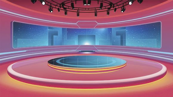 4K Virtual Studio TV Chat Set Design 12