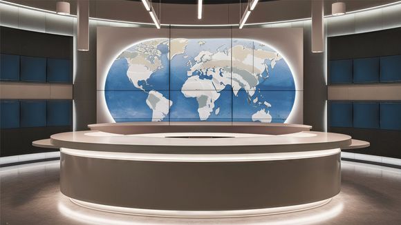 3D Virtual Studio Set News Design 28
