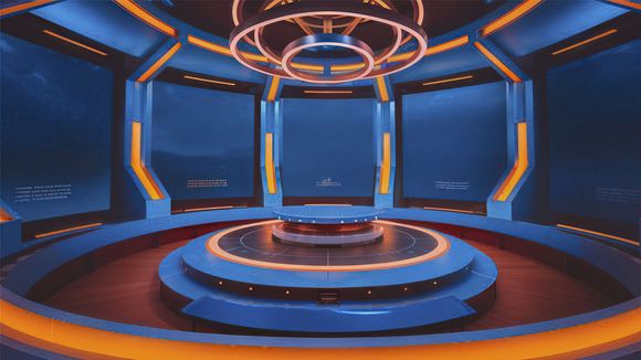 3D Virtual Studio Set Library Design 26