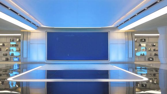 4K Virtual Studio TV Chat Set Design 19