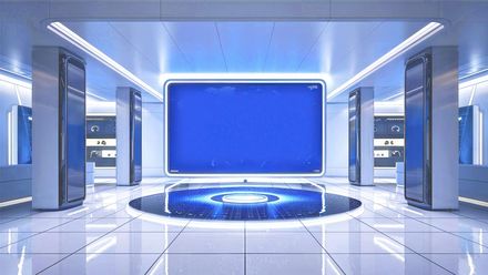 4K Virtual Studio TV Chat Set Design 08