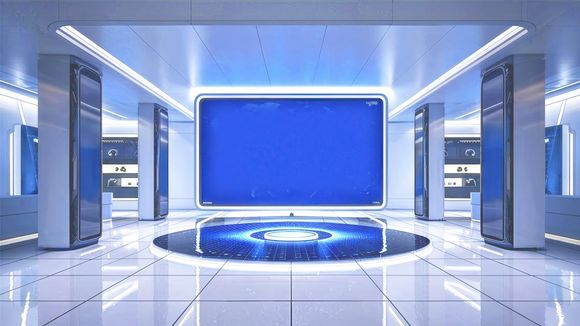 4K Virtual Studio TV Chat Set Design 08