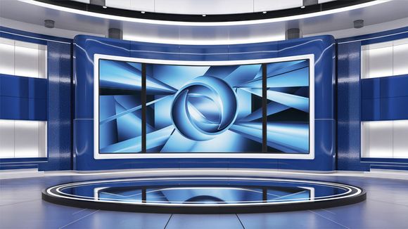 4K Virtual TV Studio Set Design 16