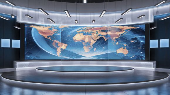 3D Virtual Studio Set News Design 51