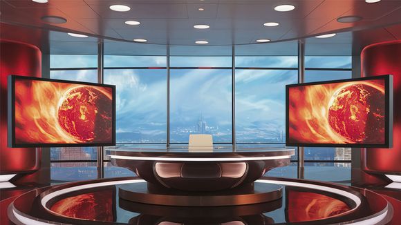 3D Virtual Studio Set News Design 17